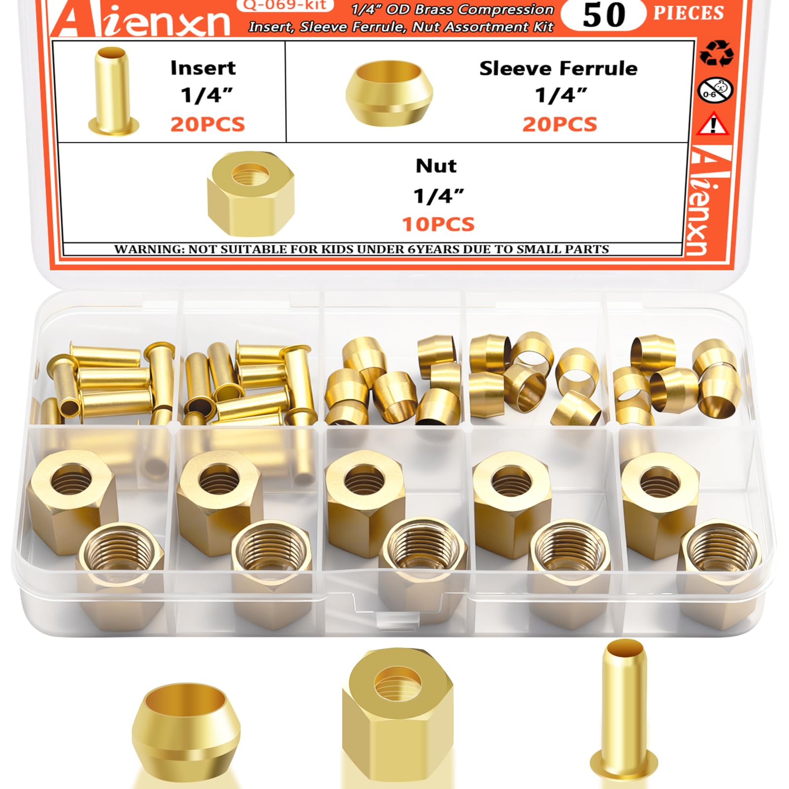 Aienxn 50PCS 1/4
