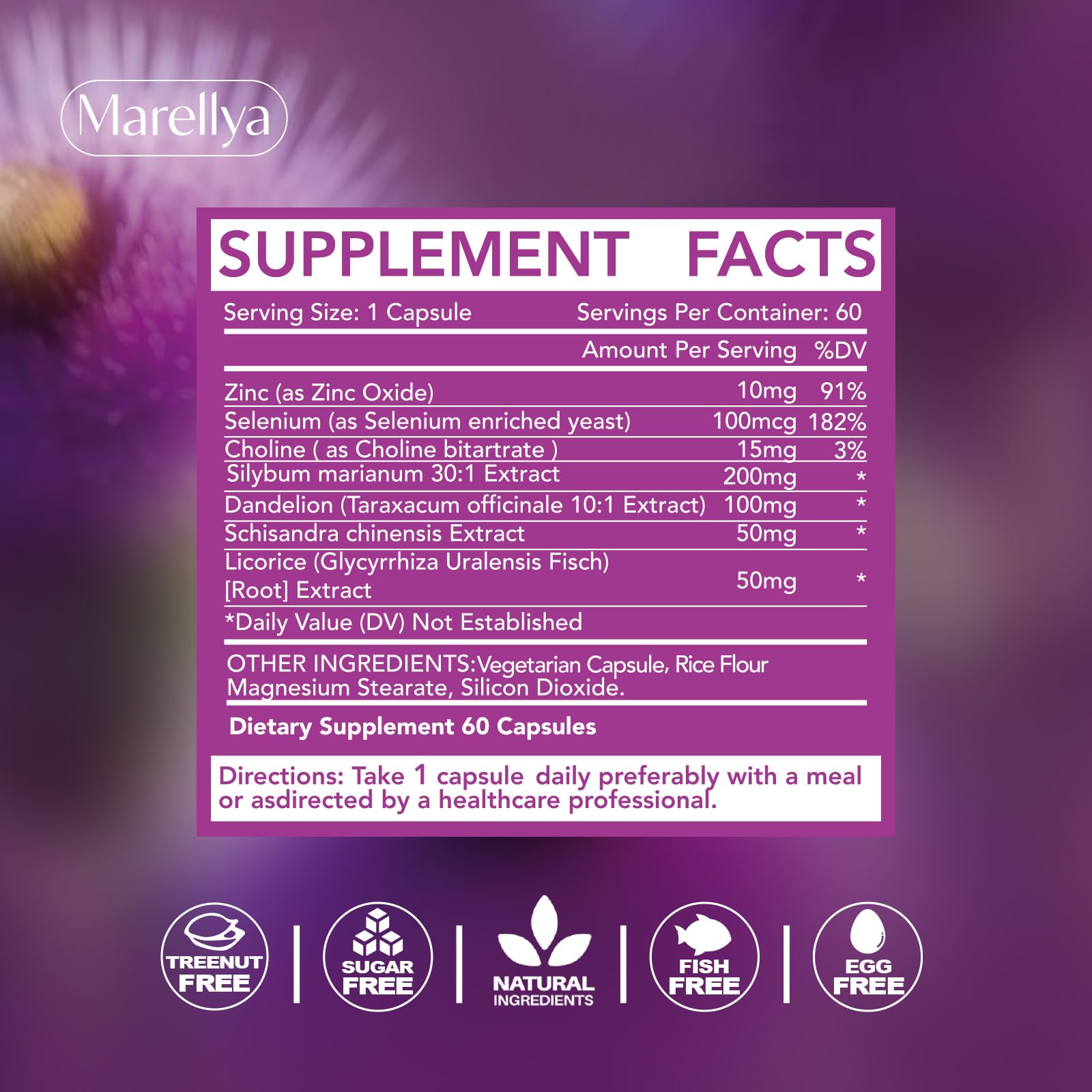 Liver Cleanse Detox & Repair Supplement – 7-in-1 30:1 Milk Thistle Formula with Silymarin, Choline & Dandelion Root – Supports Liver Health & Digestive Wellness – 60 Vegetarian Capsules — Amazon image 6
