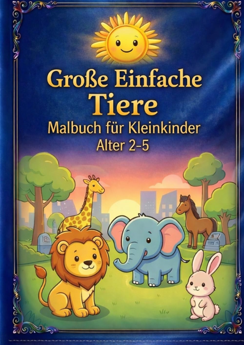 Süße Tiere: Malbuch für Kleinkinder: Malbuch für Kleinkinder — Alter 2-5