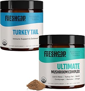 FreshCap Immunity Bundle (Turkey Tail Powder and Ultimate Mushroom Complex Powder)