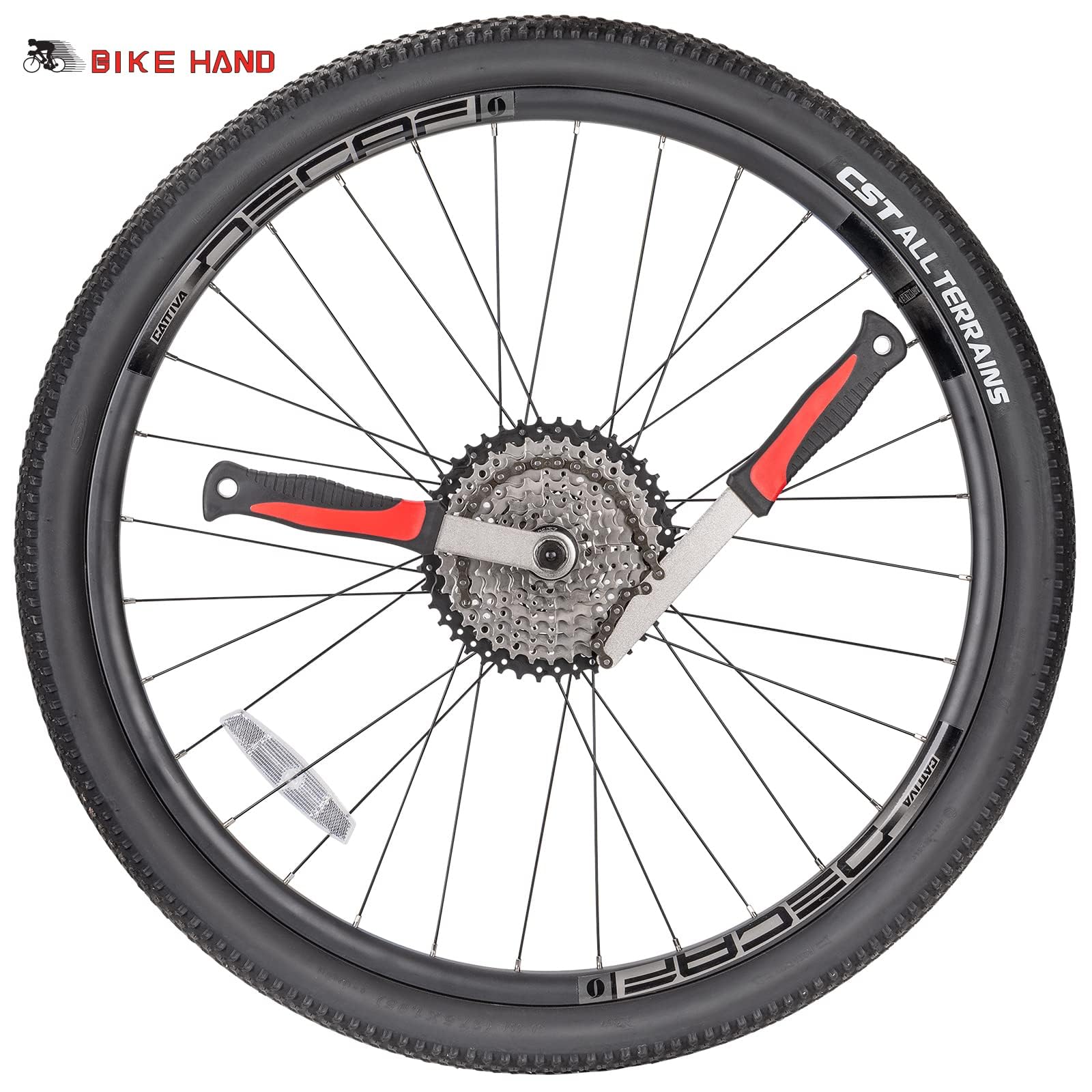 BIKE HAND Set di frusta a catena e estrattore - Strumento per catena e anello di sicurezza per installazione e rimozione di cassette Shimano HG/pignoni liberi MTB, bici da corsa 7 8 9 10 11 velocità