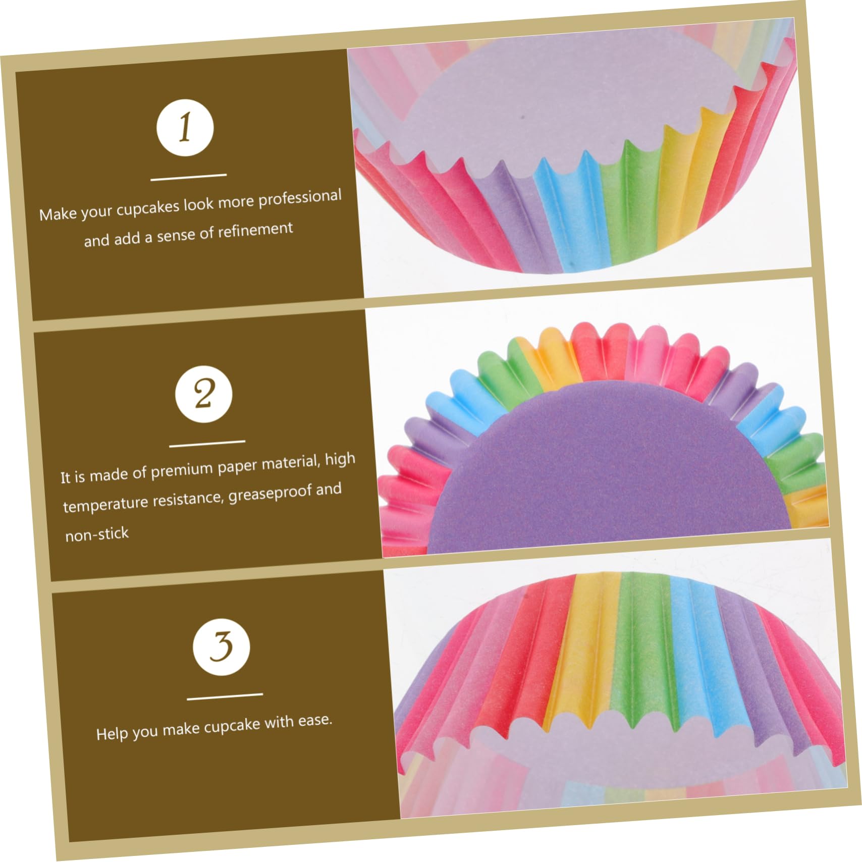 OUNONA 1000 Piezas de Taza de Pastel de Papel Resistente al Aceite sin Olor para Dulces y Golosinas en Fiestas de Graduación y Celebraciones Festivas