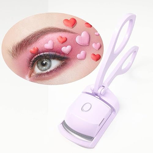 Rizador de pestañas calentado, rizador de pestañas calentado, rizadores de pestañas eléctricos, recargable portátil