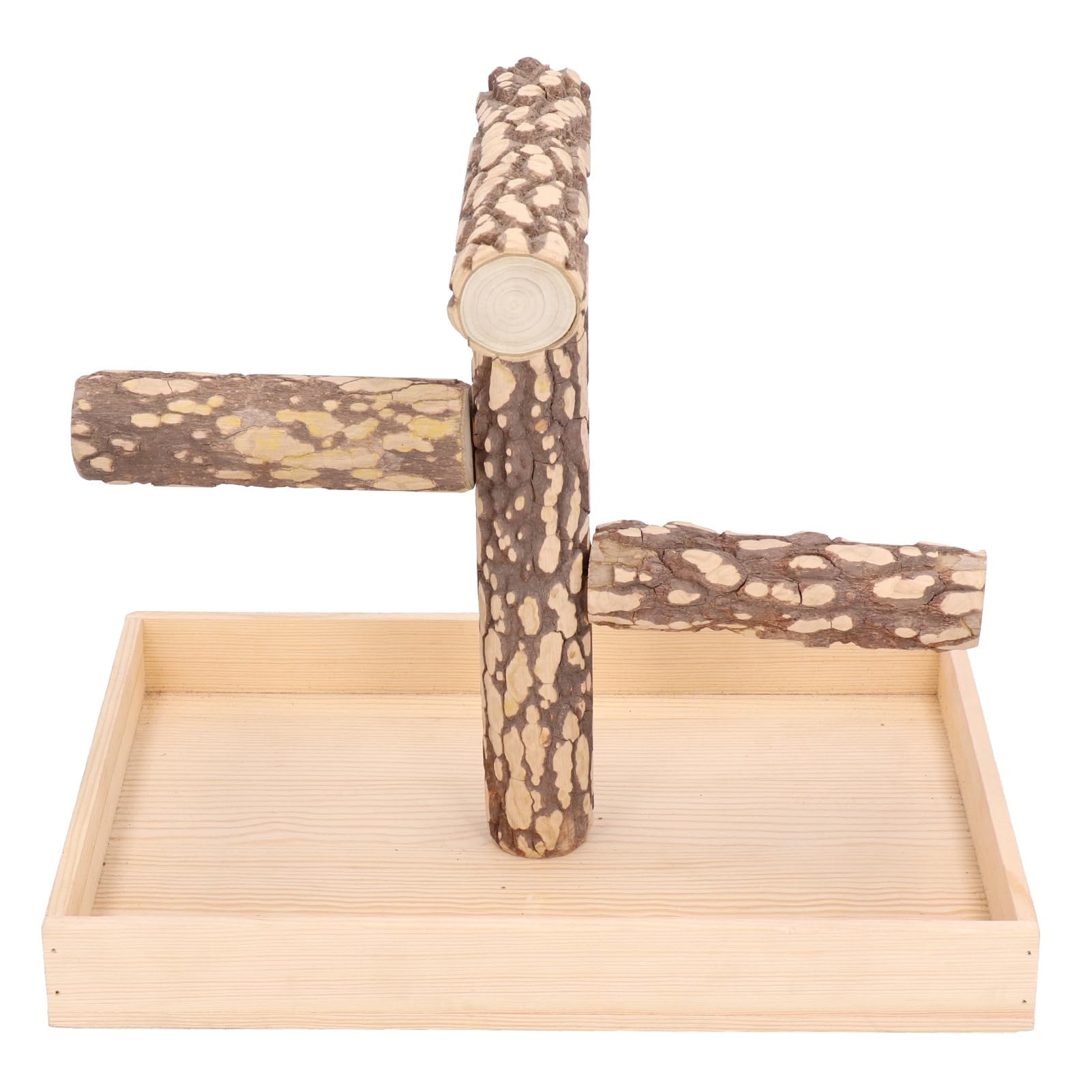 Puesto de Juegos para pájaros, Plataforma de Base Segura para Patio de Juegos con Percha de Madera para Loros, Entrenamiento de Aves