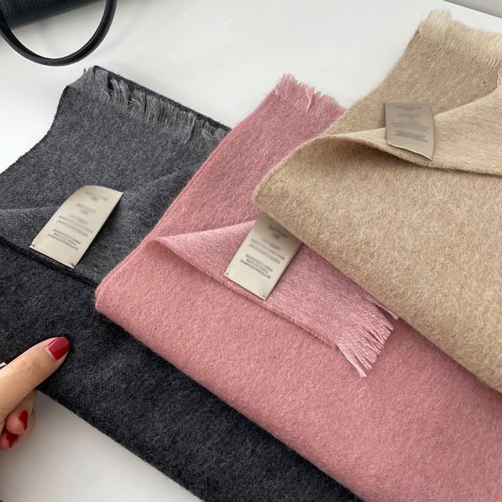 Fular Mujer Bufanda Soft Cashmere Bufanda Otoño Invierno Femenino Femenino Bufanda Mujeres CashMere Bufandas Largo Shawl Wrap Wrap Gift Regalo Chal Mujer Fiesta ( Color : Pink , Size : 190*35cm )
