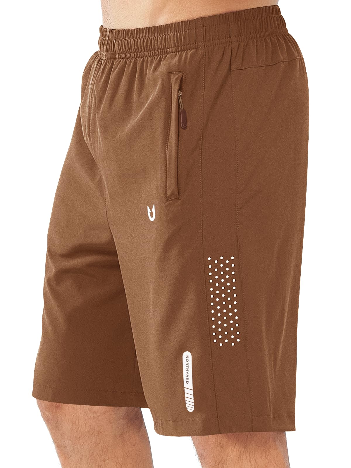 NORTHYARD Men's Athletic Running Shorts Gym Workout 7"/9"/5" Zipper Pockets | Quick Dry, Lightweight, Breathable, Unlined, Moisture-wicking, Reflective Strips, Elastic Waist, Sports Basketball Tennis