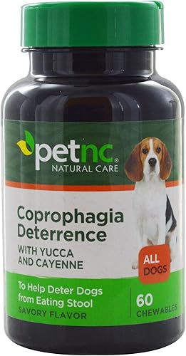 PetNC Natural Care Masticables disuasorios para comer heces para perros, 60 unidades