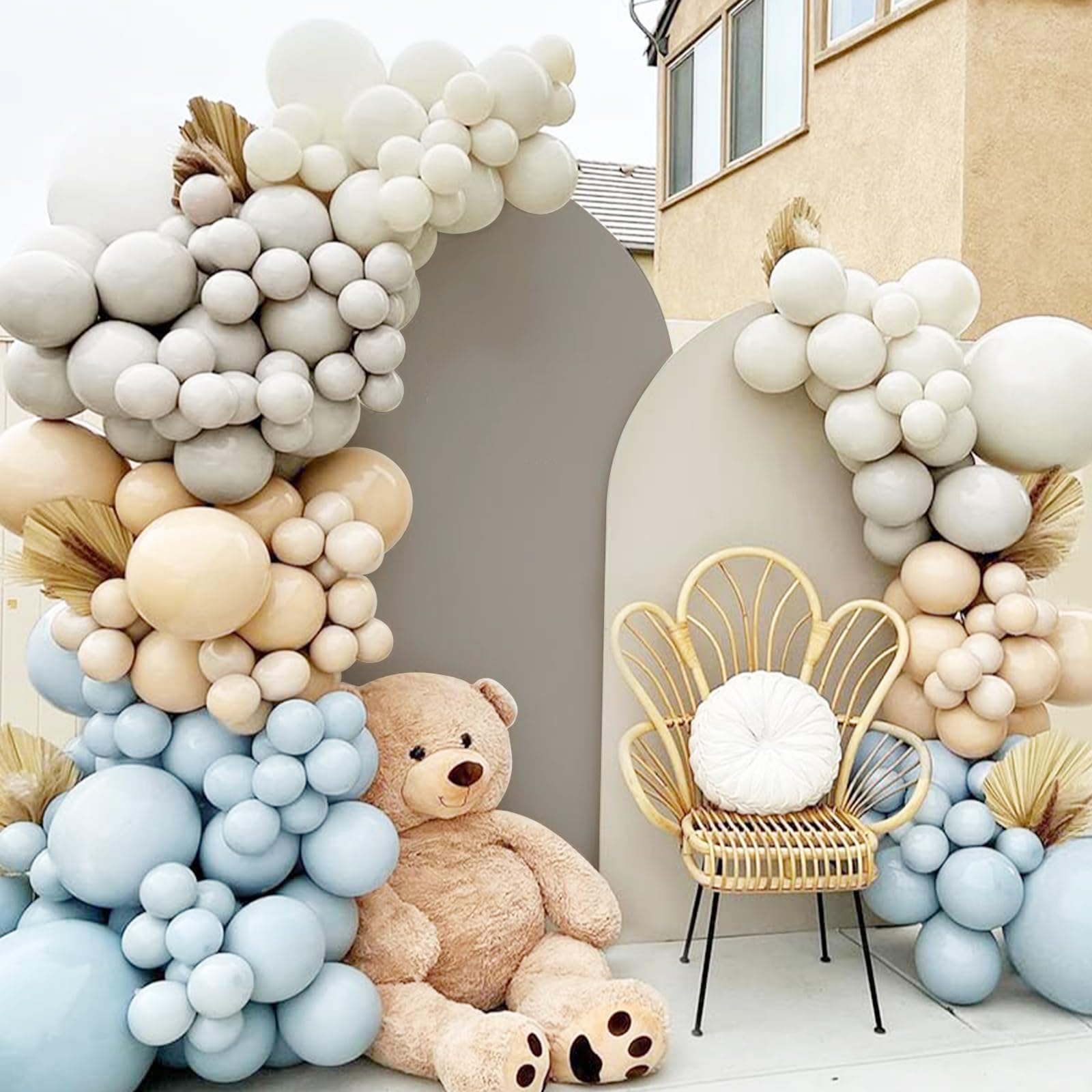 Fodera Elasticizzata In Spandex Bianco Per Arco Rotondo Da 1,8 M - Sfondo Per Matrimoni, Feste E Baby Shower - 5