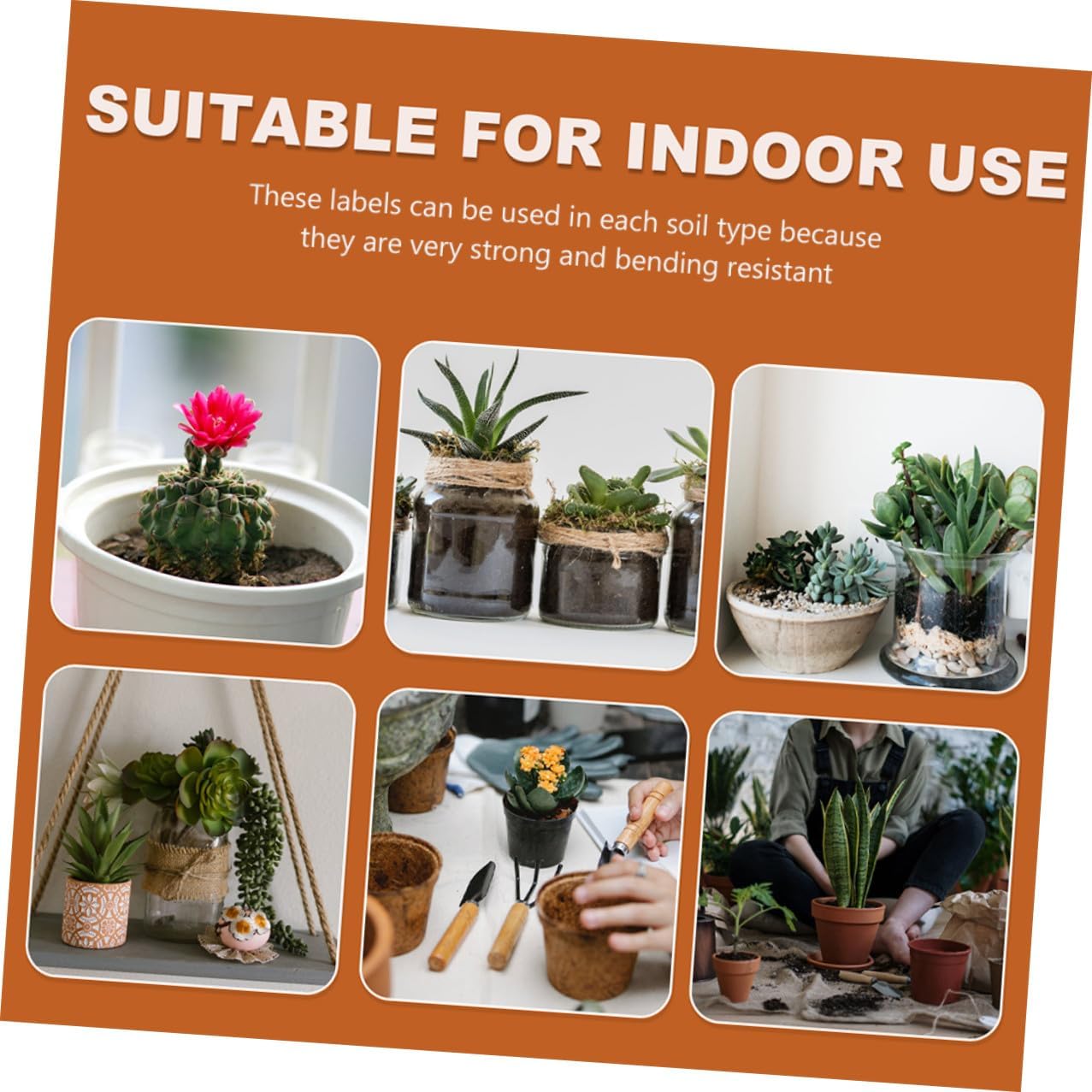 600pcs Plastic Plant Labels Stakes for Gardening Waterproof Small Garden Plant Markers with Tags 10x1.8cm Seedlings and Succulent Garden Use