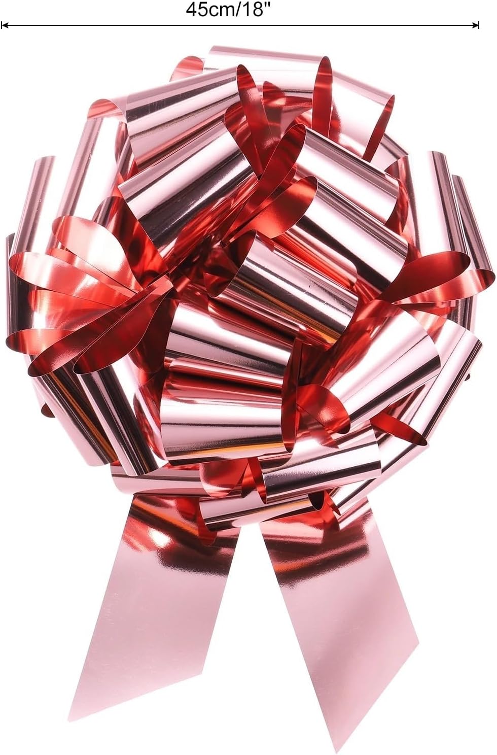 Pull Bows for Gift Baskets 18Inch Large Pull Bow Christmas Metallic Ribbon Pink