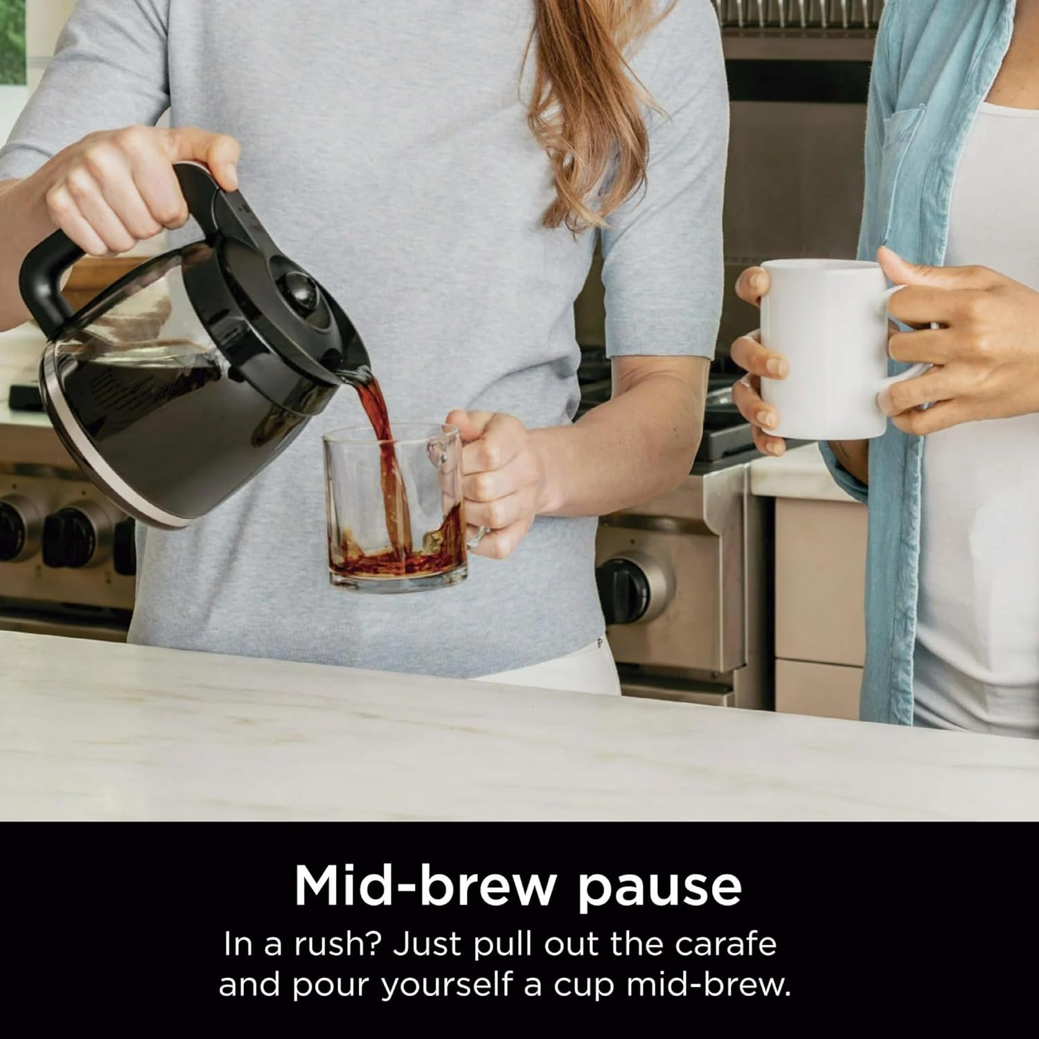 Niinjas Programmable 12-Cup Drip Coffee Maker Bundle with Glass Carafe, Removable Water Reservoir, Adjustable Warm Plate & Dual Strength Modes