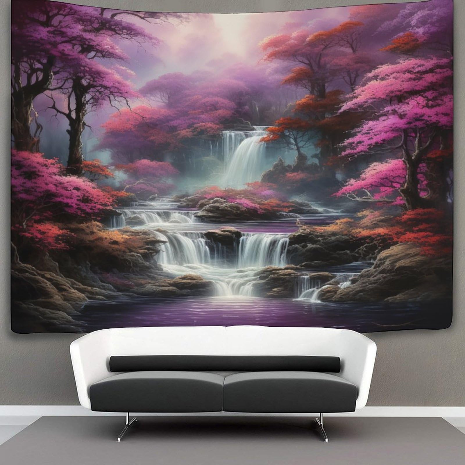 DHBANEIOK 3D Waterfall Print Wall Blanket Home Decoration Bedding Poster Wall Art Tapestry Wall Hanging Tapestries Soft Polyester for Living Room Bedroom Dorm Deco 70cmx100cm