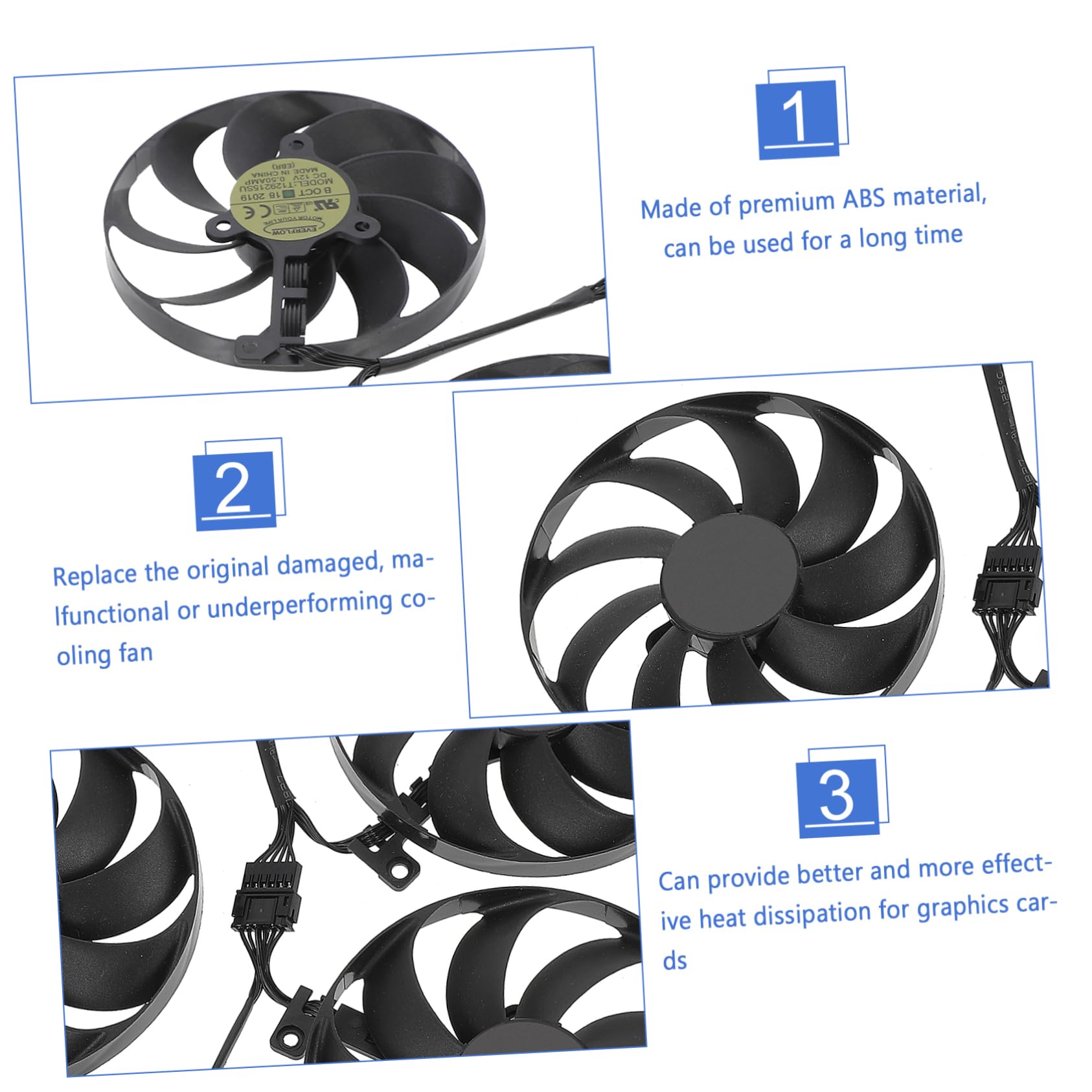 NUOBESTY Ventilador De Refrigeración De Tarjeta Gráfica De Compatible Enfriador De Gpu Cfud Ventilador Para Tarjetas Gráficas Para Enfriamiento De Gpu Computadoras