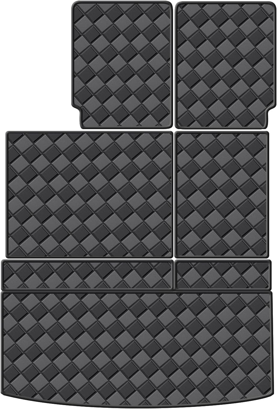 Cargo Mat for 2021-2024 Chevrolet Tahoe/GMC Yukon 7 Seats Trunk Mat & 2ND+3RD Row Rear Backrest Mat, All Weather Rear Cargo Liner Back Seat Cover Protector