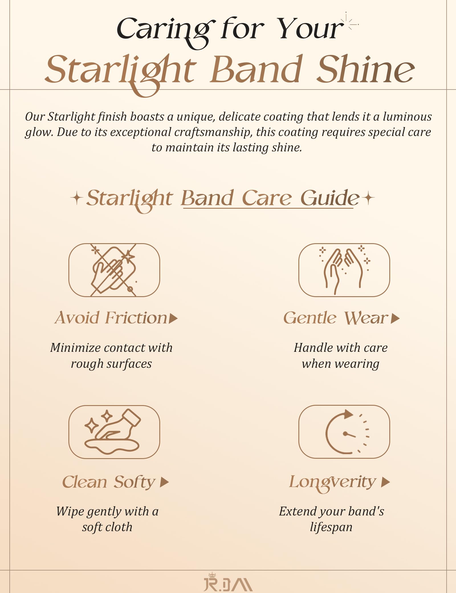 JR.DM Starlight Bracelet de montre en métal de 20 mm pour femme – Bracelet élégant en acier inoxydable compatible avec Samsung Galaxy Watch 7/6/5/4/Active 2/4 6 Classic/5 Pro/FE 40 mm, 42 mm, 43 mm