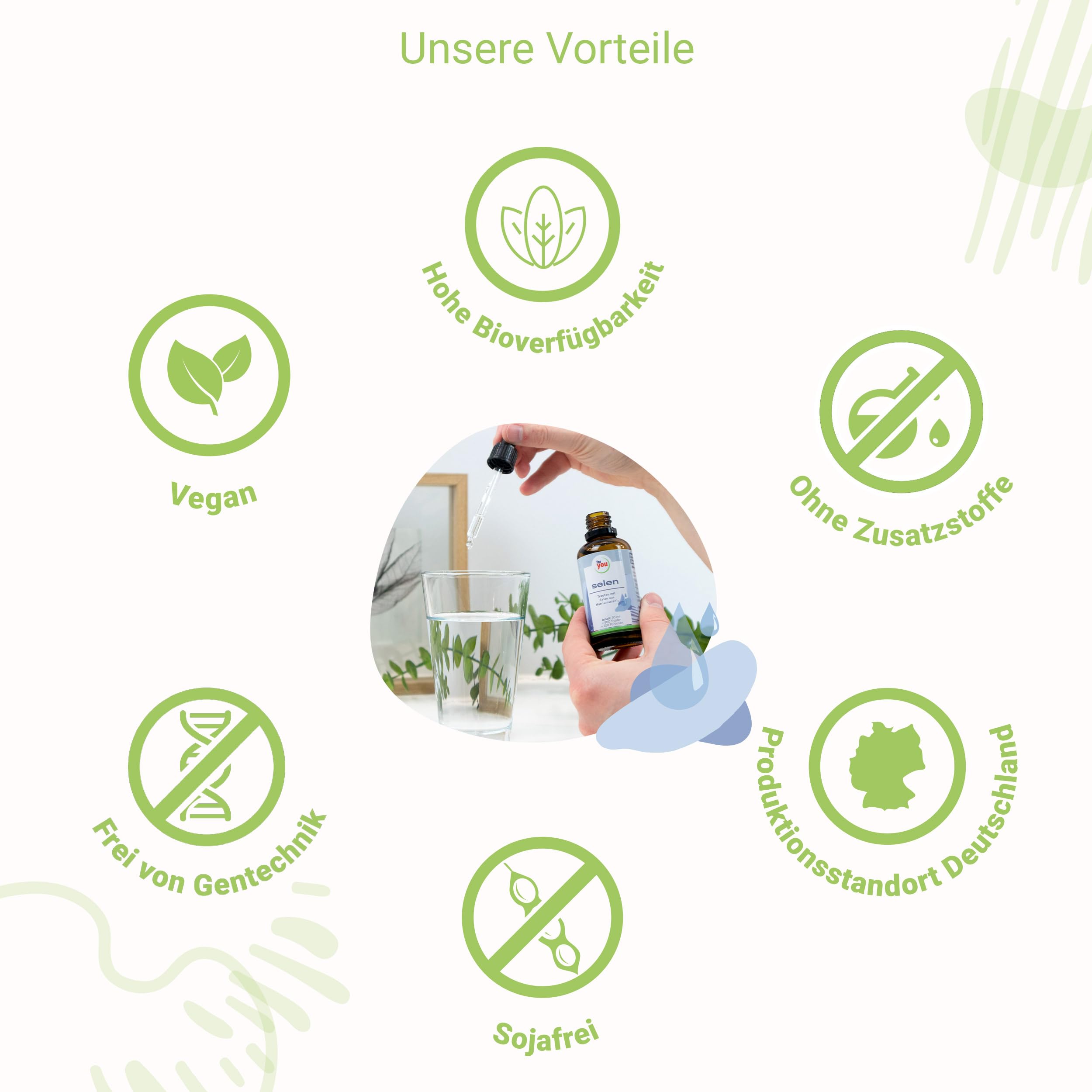 for you selen Tropfen Doppelpack - Mit Milchsäure für die ideale Aufnahme - 220µg Natriumselenit davon 100µg Bioaktives Selen pro 2 TROPFEN - hohe Bioaktivität - laborgeprüfter Premium-Wirkstoff