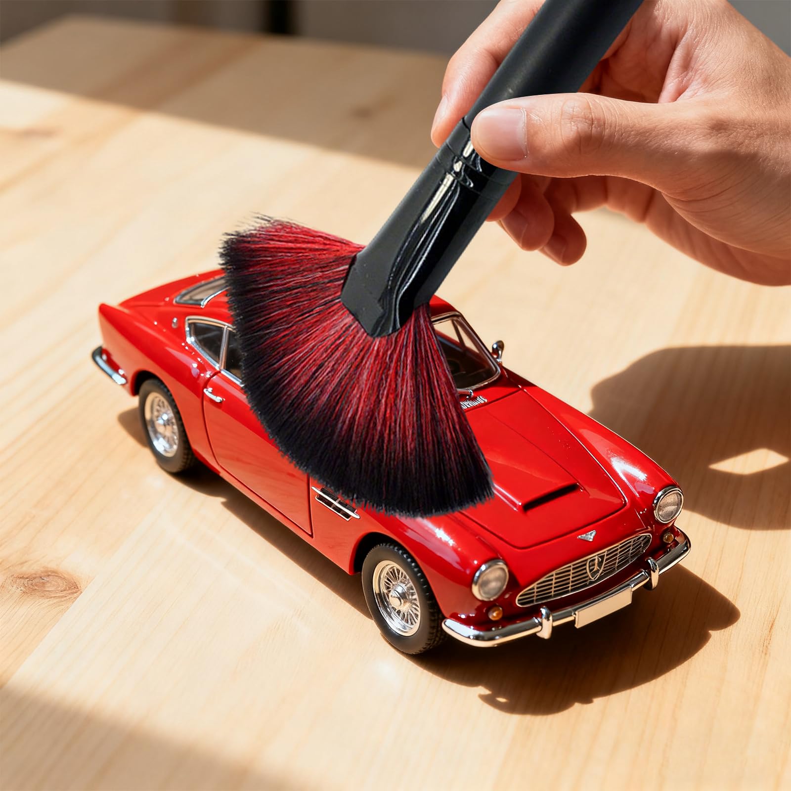 1 PC Model Cleaning Brush, Antistatic Hobby Craft Dust Brush for Miniature Models and Collectibles, Black - Image 4