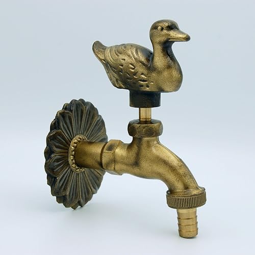 Robinet de jardin décoratif canard 1/2" avec raccord tuyau en la 
