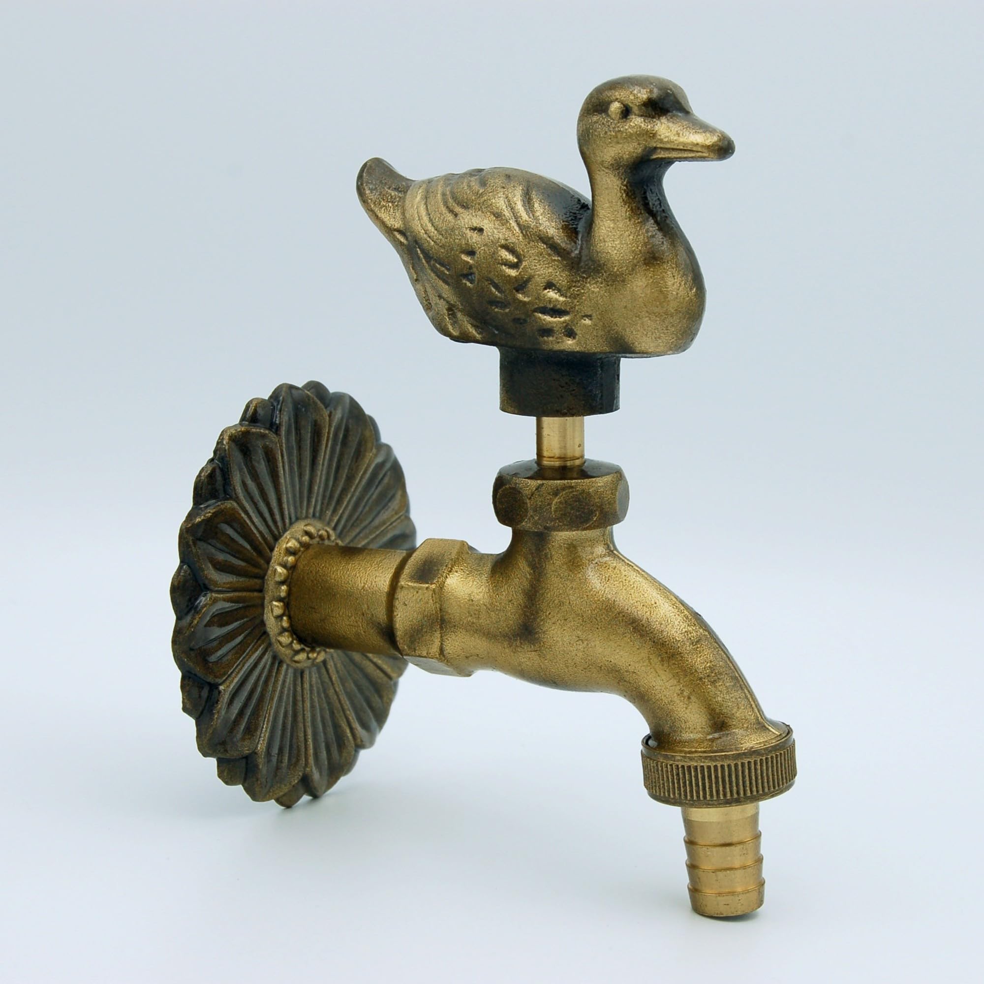 Rubinetto giardino 1/2" decorativo anatra con raccordo tubo