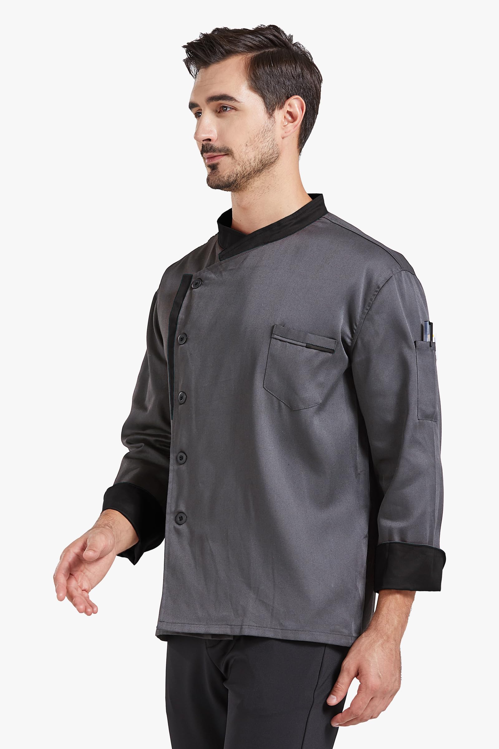 Nanxson Unisex Giacca da Cuoco da Uomo in Cotone Traspirante da Cucina Uniforme da Lavoro Ristorante Divise da Cuoco CFM0016
