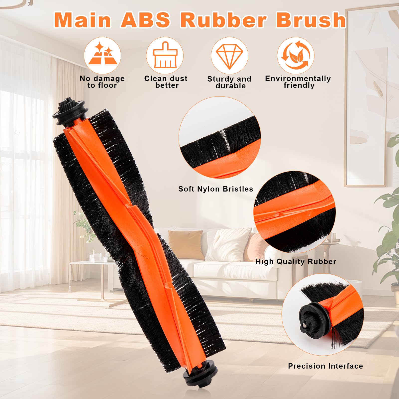 Kit di accessori Compatibile con Xiaomi X20+ Aspirapolvere, 1 Spazzola Principale 4 Spazzole Laterali 4 HEPA Filtro 4 Mop 4 Sacchetti per la polvere Compatibile Xiaomi X20 Accessori di Ricambi