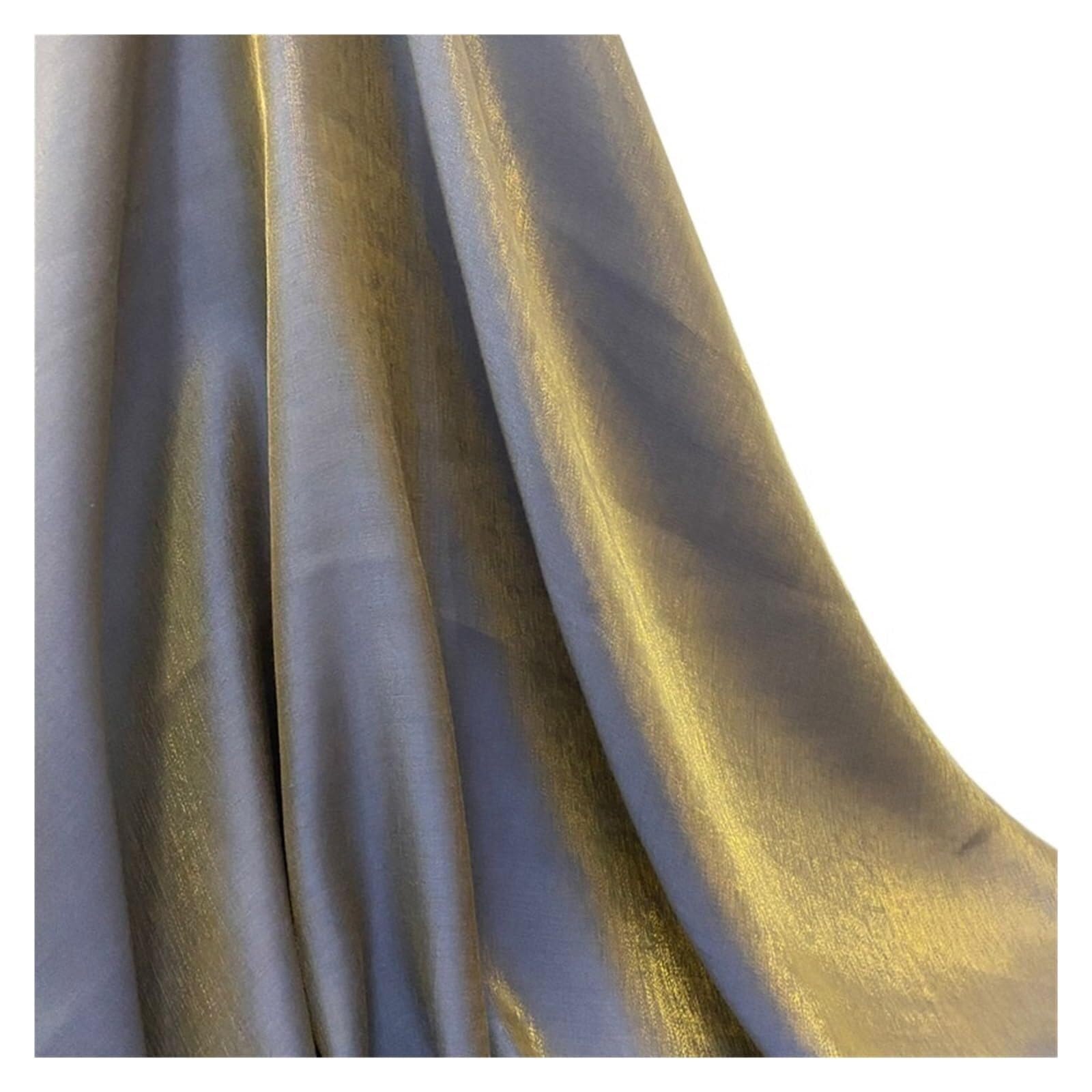 Silk Fabric Gradient Shiny Fabric, Rayon Polyester Blended Cloth, Glossy Dress Clothing Material(150cmx 1yard)