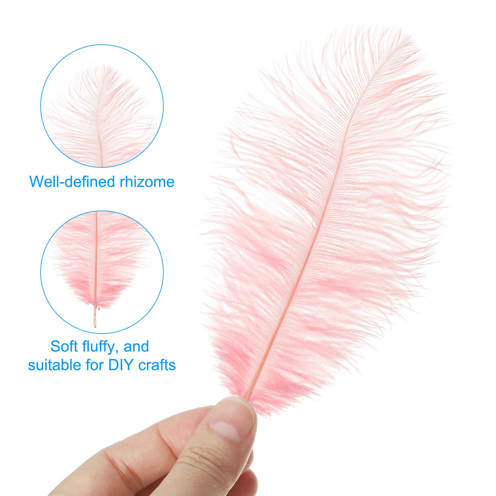 PATIKIL 8-10 Inch(20-25cm) Ostrich Feathers - Image 3