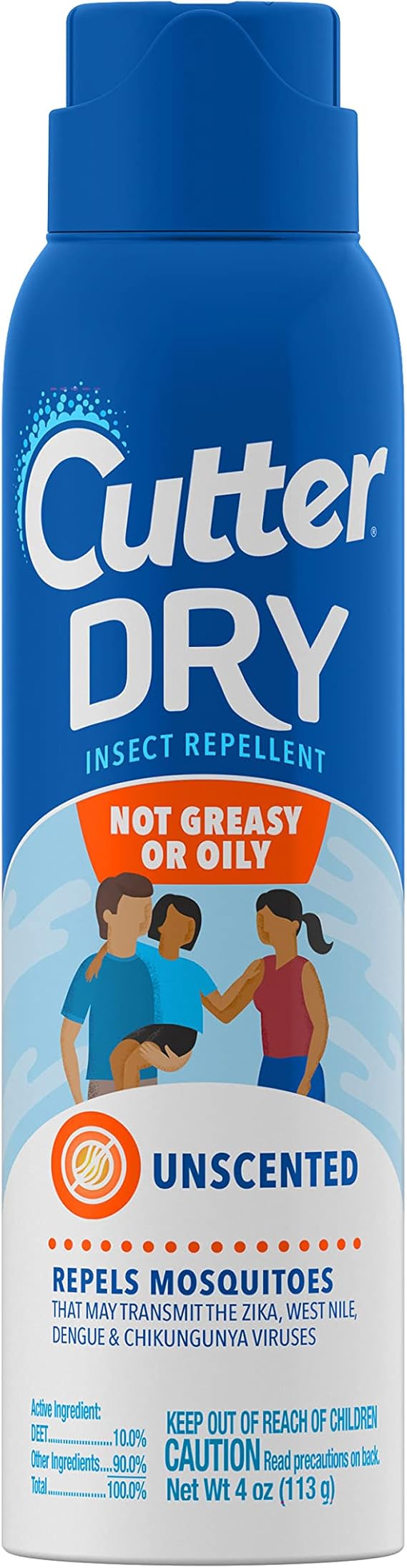 Cutter Dry Insect Repellent, Mosquito Repellent, Not Oily