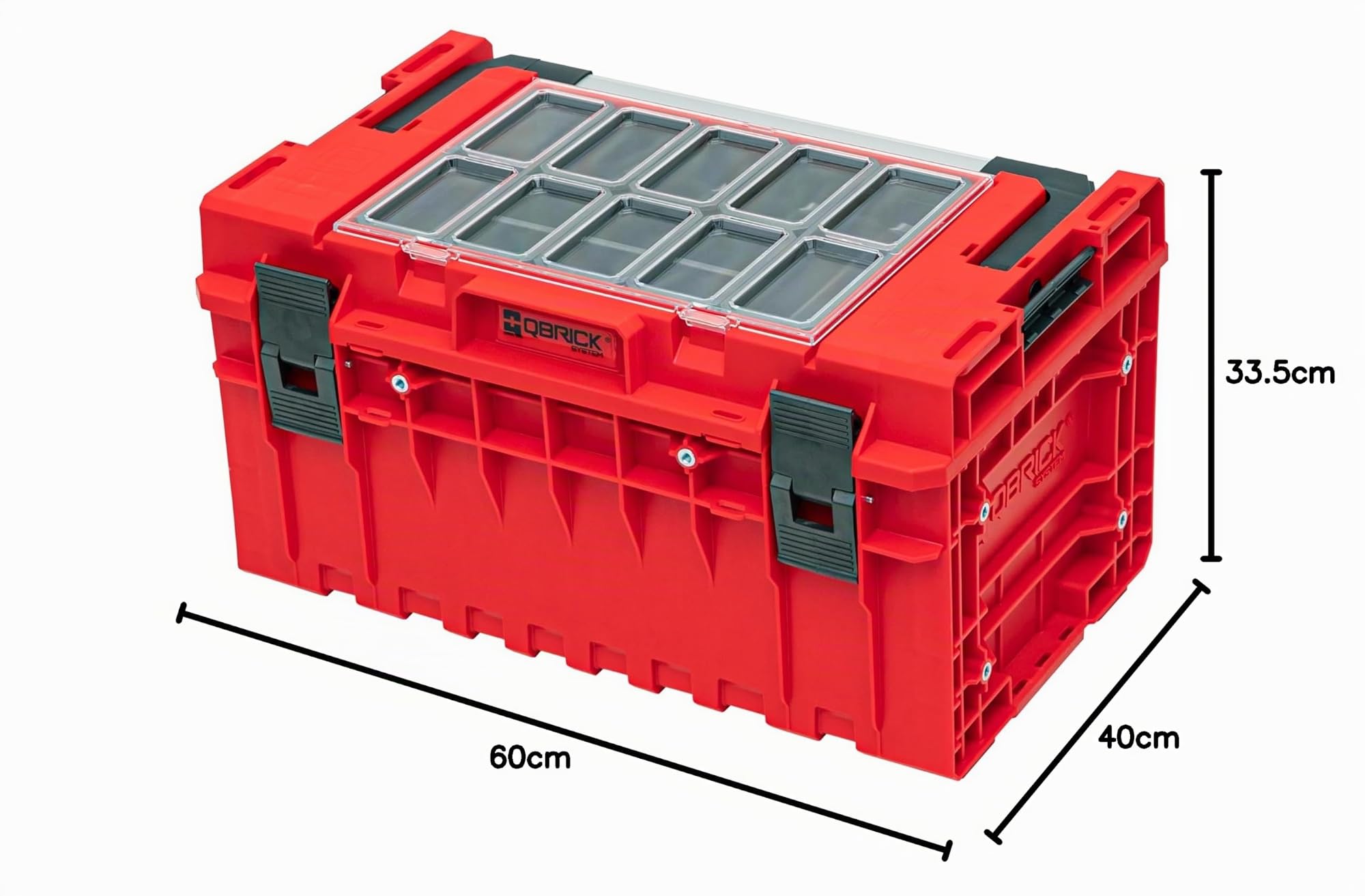 QBRICK SYSTEM Malette Outils Boîtes à Outils Valise ONE 350 2.0 Expert RED Ultra HD Rouge 600 x 400 x 335 mm