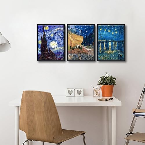 Vista 73 de Wieco Art Great Wave of Kanagawa Katsushika Hokusai 3 piezas modernas sobre lienzo estirado impresiones sobre lienzo, arte de pared para decoración