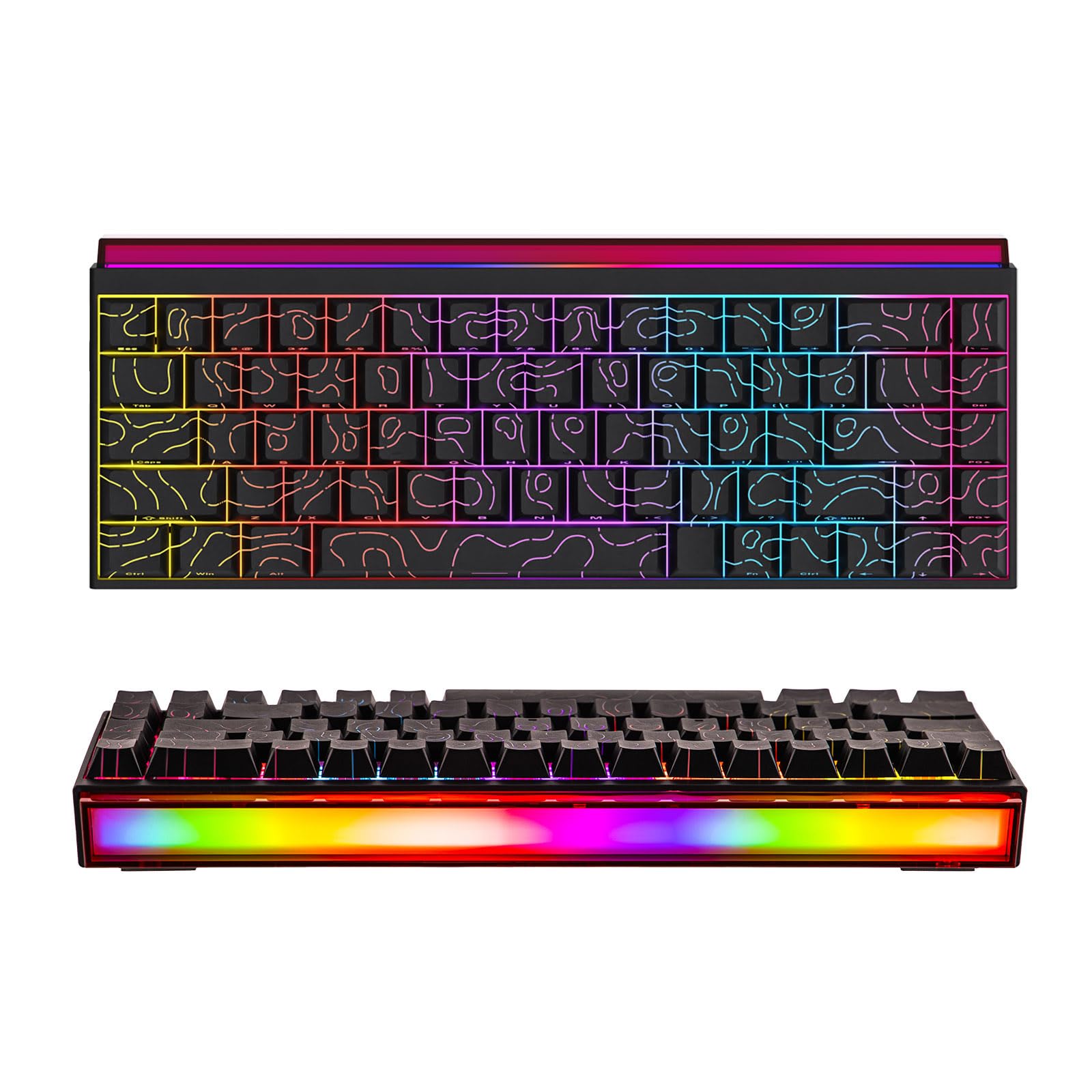 MechLands AJAZZ NK68 Wired Gaming Keyboard with Lightbox, 65