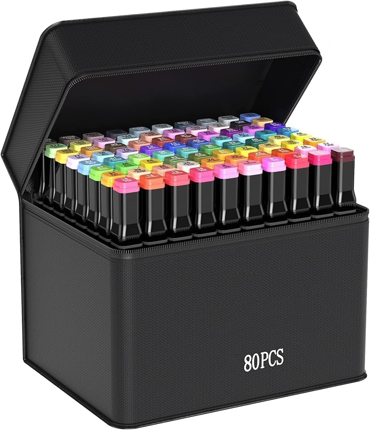 Wynhard Alcohol Markers Sketch Pen Set Dual Tip Brush Pens Markers for Drawing 80 Color Dual Tip Art Markers Set Chisel & Fine Colour Marker Set Alcohol Based Markers Sketch Marker Drawing Marker