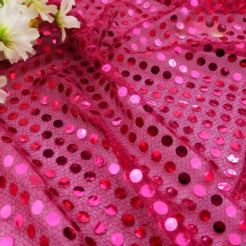 Tissu tricoté à pois brillants YYCRAFR souple pour ajuster les vêtements de fête