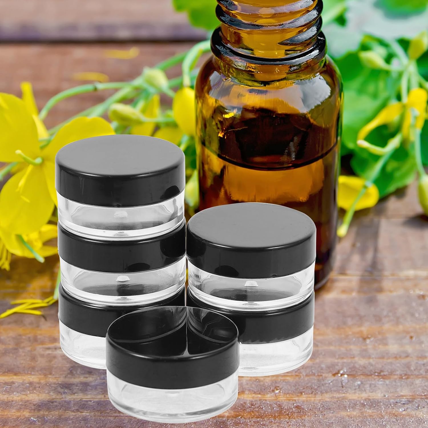 20 Pcs G round Plastic Cream Bottle for Cosmetic Storage and Travel
