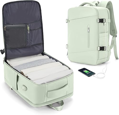 VECAVE Mochila de viaje para laptop, mochila aprobada para vuelos,Mochila deportiva para universidad casual, F-verde-3, Mochila para laptop disponible en Yaxa Venezuela