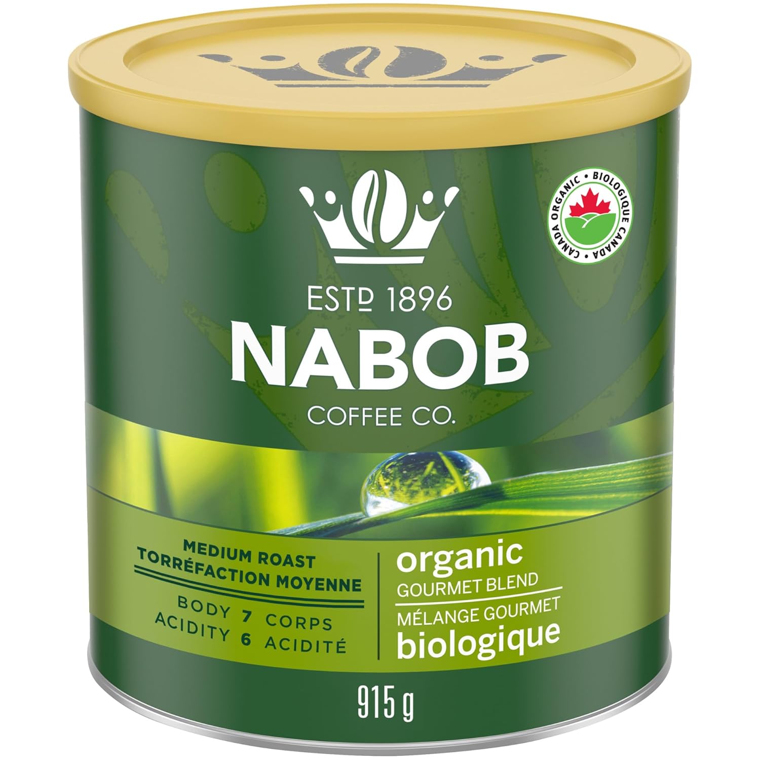 Nabob Organic Gourmet Blend Ground Coffee, 915g/32.3 oz., {Imported from Canada}