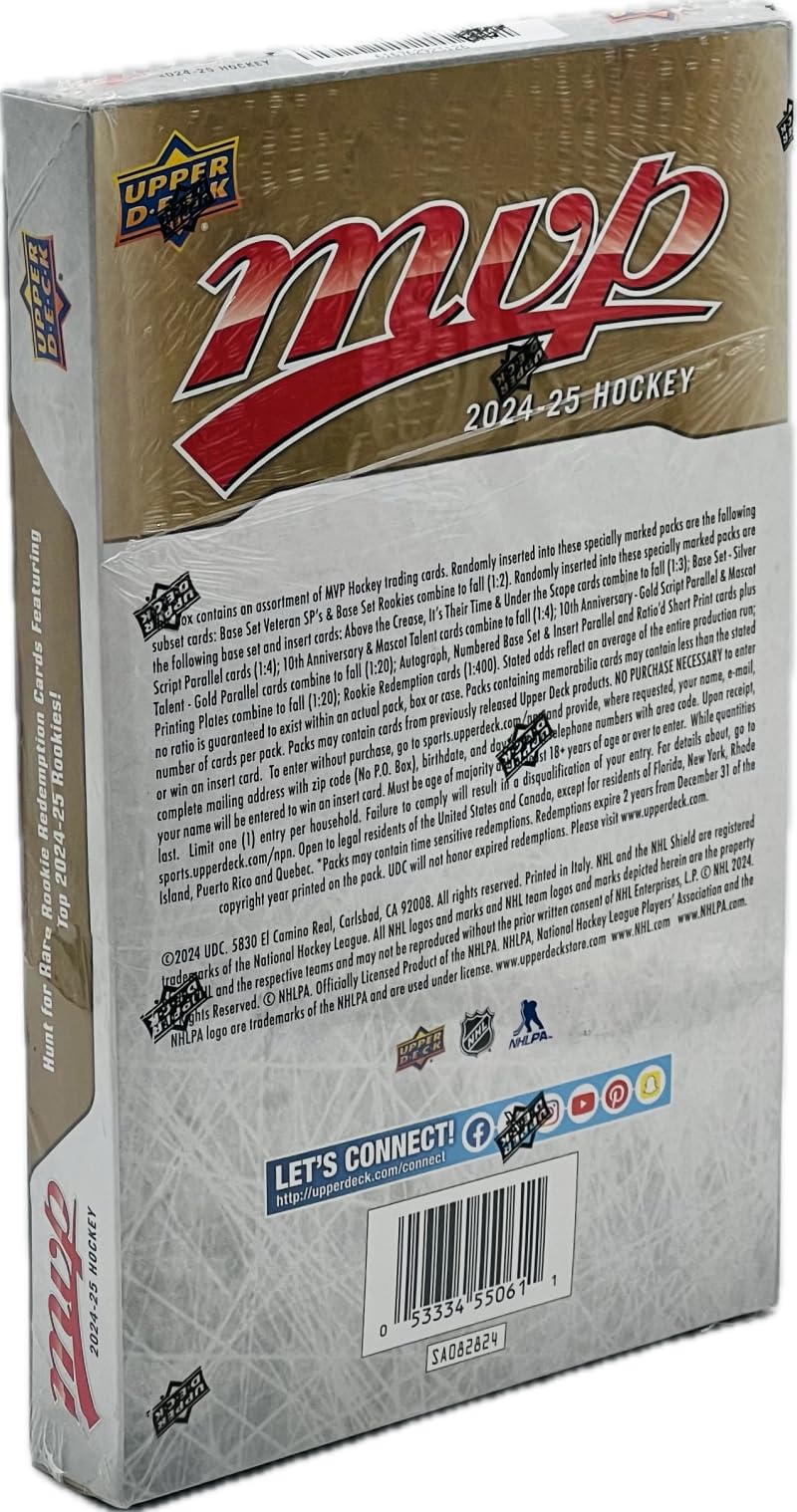 Upper Deck 2024-25 NHL MVP Hobby Box