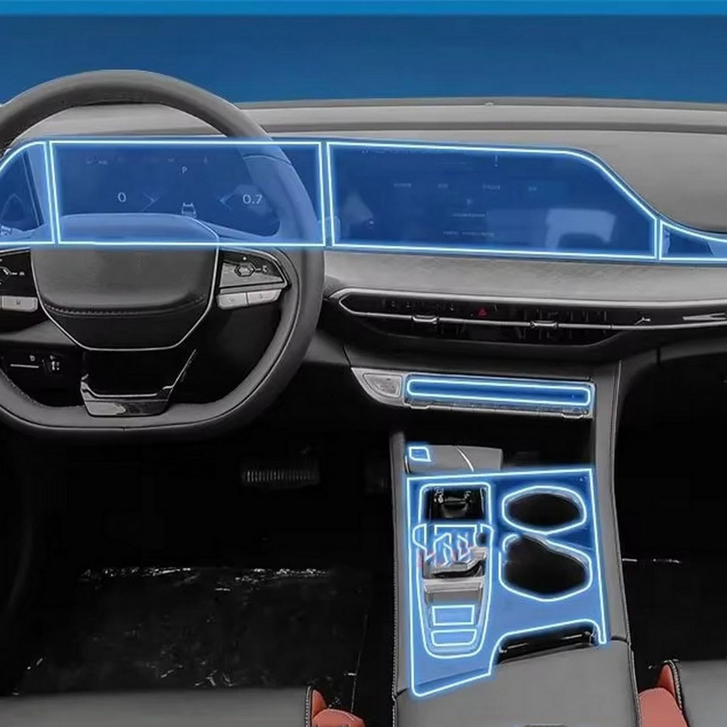 Film TPU anti-rayures pour protéger la console Changan EADO 2022