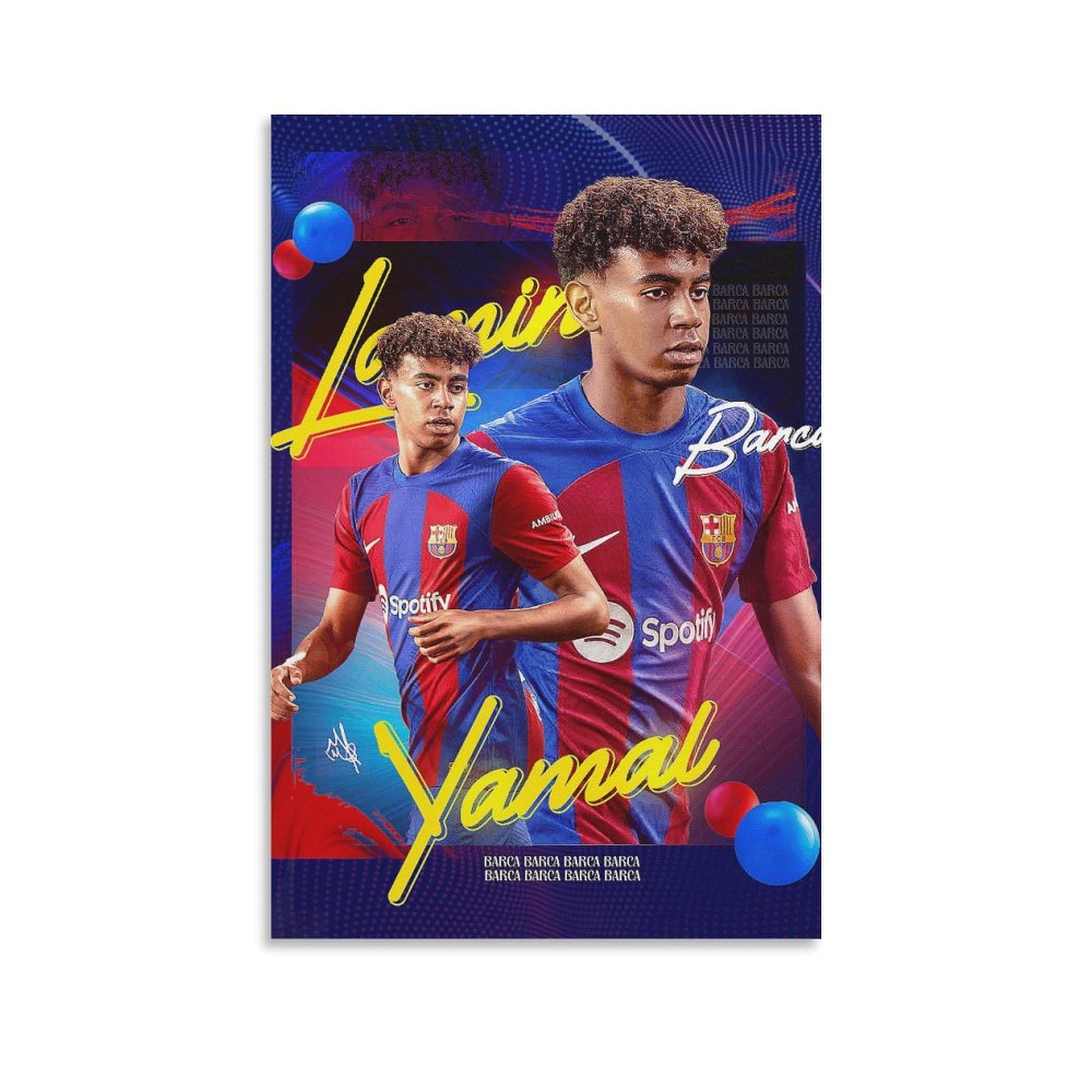 サッカー選手 ポスター　約114枚 Amazon.co.jp: ラミンヤマルポスタープロサッカー選手 (20) キャンバス