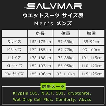 Amazon | Salvimar 2ピース ウェットスーツ N.A.T. (厚さ 5.5mm