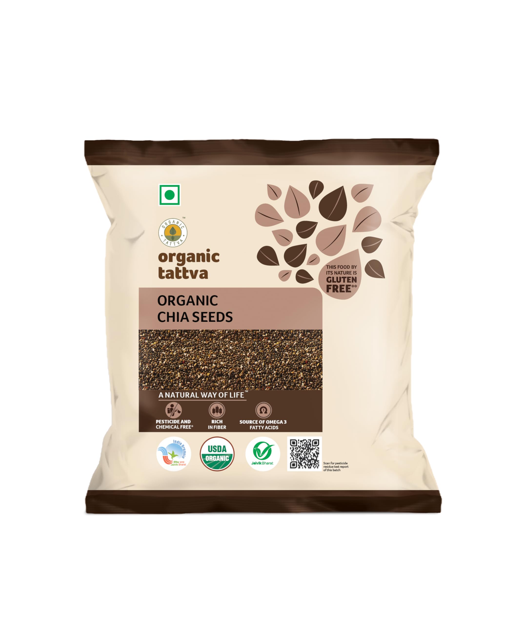 Organic Tattva, Organic Chia Seeds 100gm | Rich in Omega 3 Fatty Acids | Rich in Fibre and Antioxidants | Naturally Gluten Free | Healthy Snacks-image-16