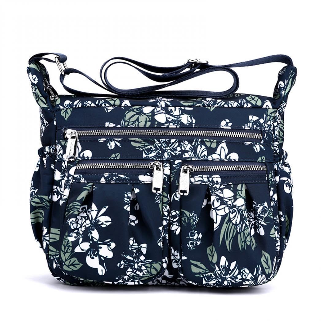 Sponsored Ad – Women Multi Pockets Cross-body Bags Waterproof Shoulder Bag Large Capacity Nylon Messenger Handbag With Adjustable Strap for Hiking Shopping Travelling