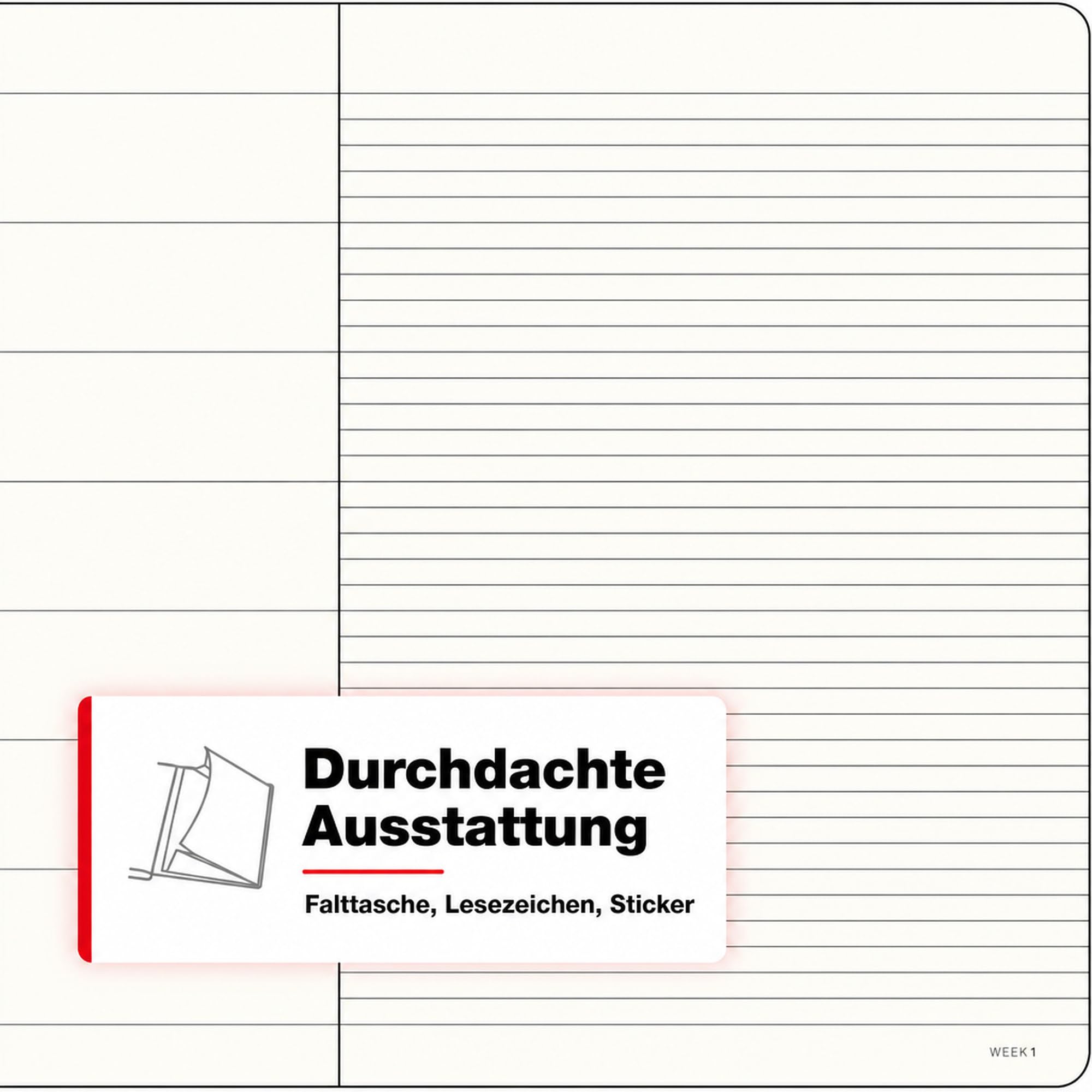 LEUCHTTURM1917 - Agenda settimanale e taccuino con copertina morbida, formato A5, 18 mesi, luglio 2026 - dicembre 2027, inglese, rosa antico