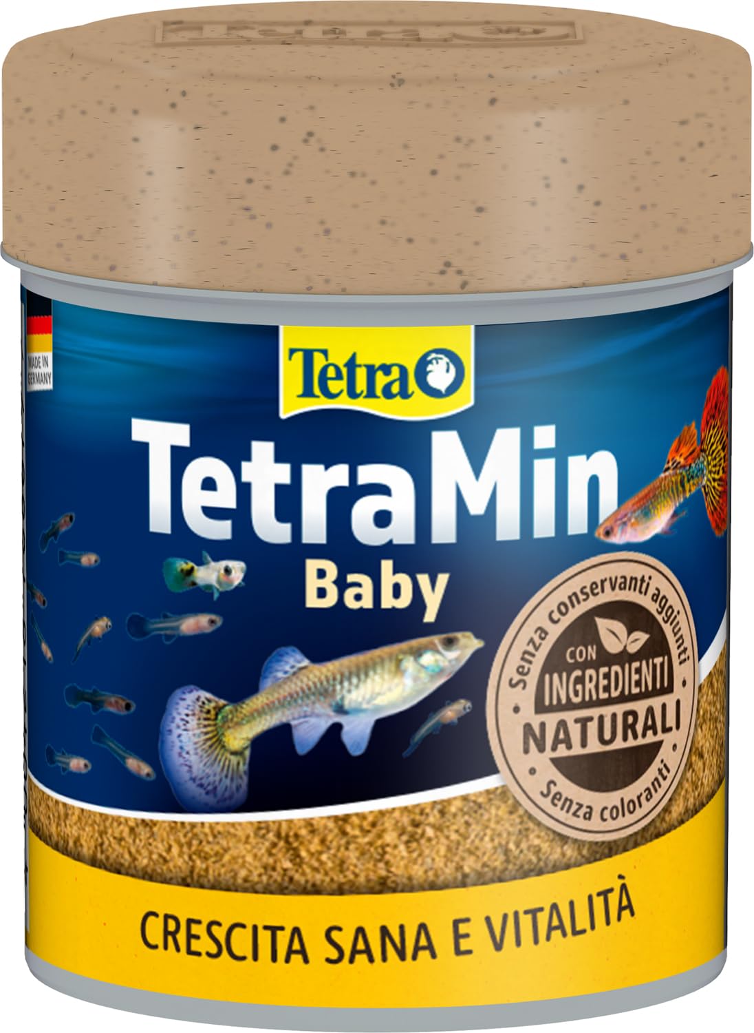 TetraMin Baby - Mangime per pesci in microfibre per avannotti di pesci ornamentali fino a 1 cm di lunghezza, alimento speciale per la crescita, lattina da 66 ml