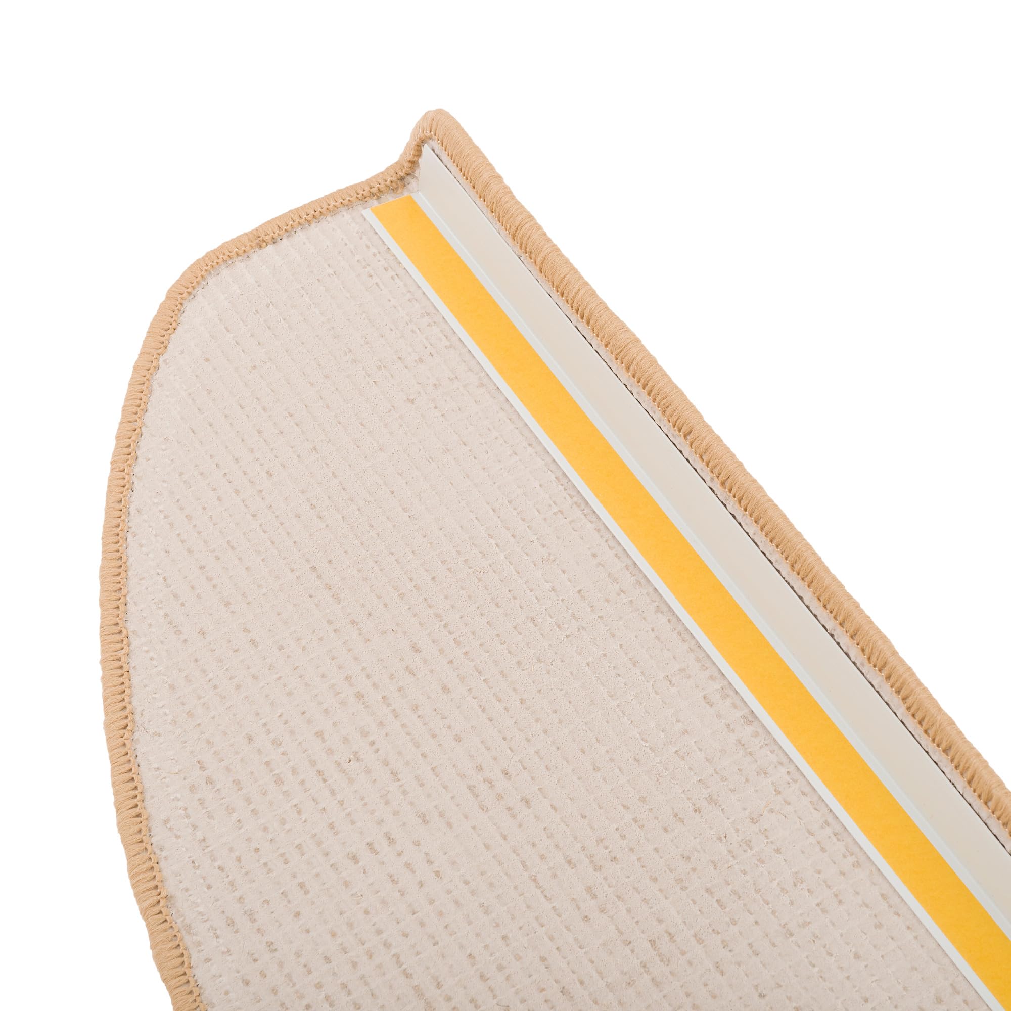 Tappetini Antiscivolo Per Scale In Sisal Naturale – 2 Dimensioni – Semicircolari Con Bordo Colorato - 3