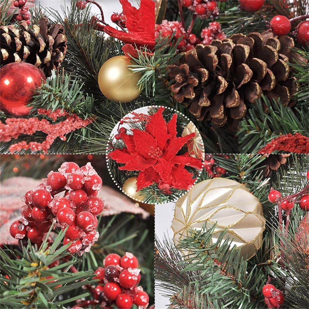 Amazon.co.jp: クリスマスリース フラワーリース クリスマス 玄関 飾り