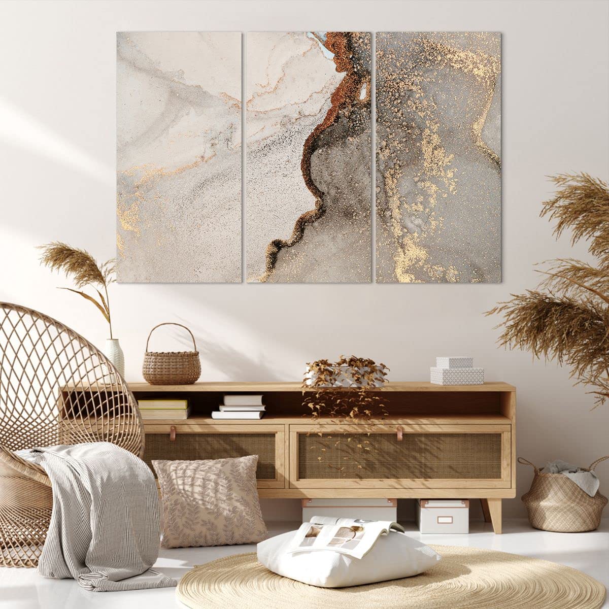 ARTTOR Cuadro Decorativo 165x110cm Moderno Tríptico Abstracto - 4778