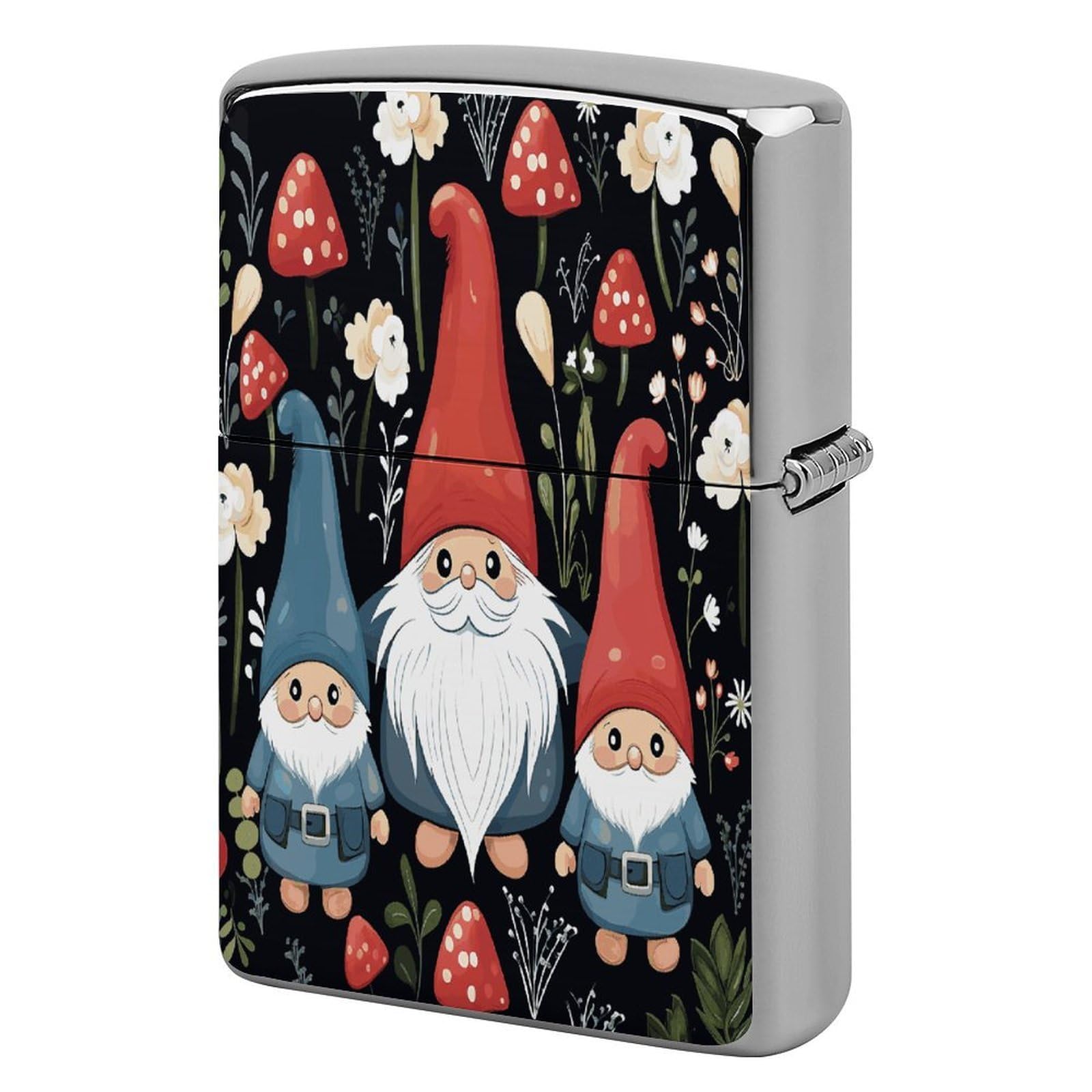 Btcowzrv Style Cute Gnomes Metal Lighter Case Sleeve Cover Holder