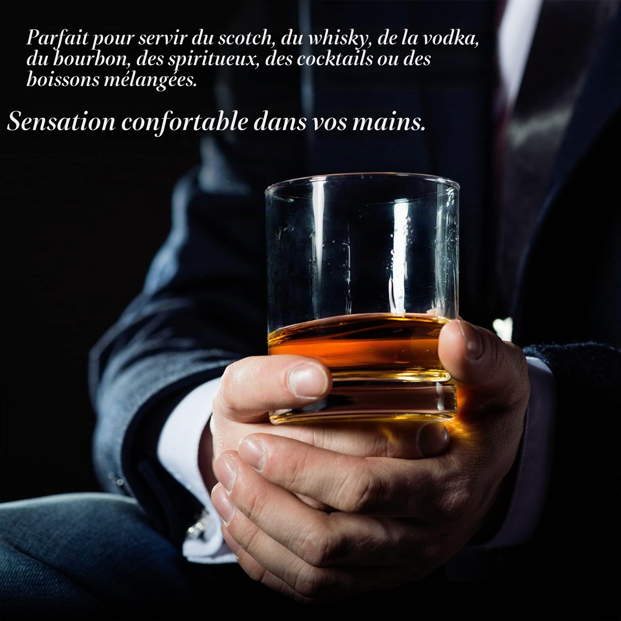 Volarium CRYSTALIA Qualité Supérieure Verres à Whisky, Lot de 6, 305 ml 100% SANS PLOMB Verre Rhum, Verre Wisky pour Cocktails, Scotch, Cognac, Chivas, Verres à Boire, Whisky Glass