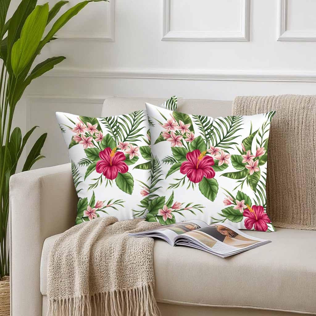 Zovinex Cushion Covers Soft Short Plush Tropical Leaf Gifts Design for Women Decorations Throw Pillow Case Set of 2 18x18 inch Home Decor for Sofa Bench Couch Garden Furniture 45x45cm - Image 3